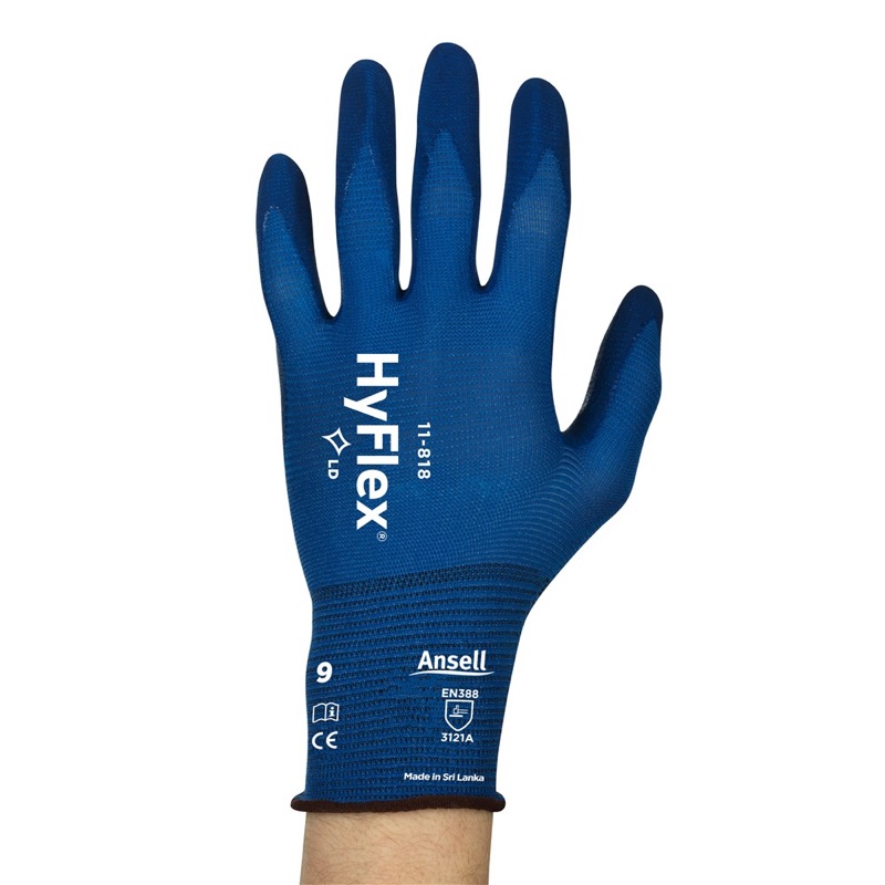 Ansell HyFlex 11 818 Ultralight Gloves 6