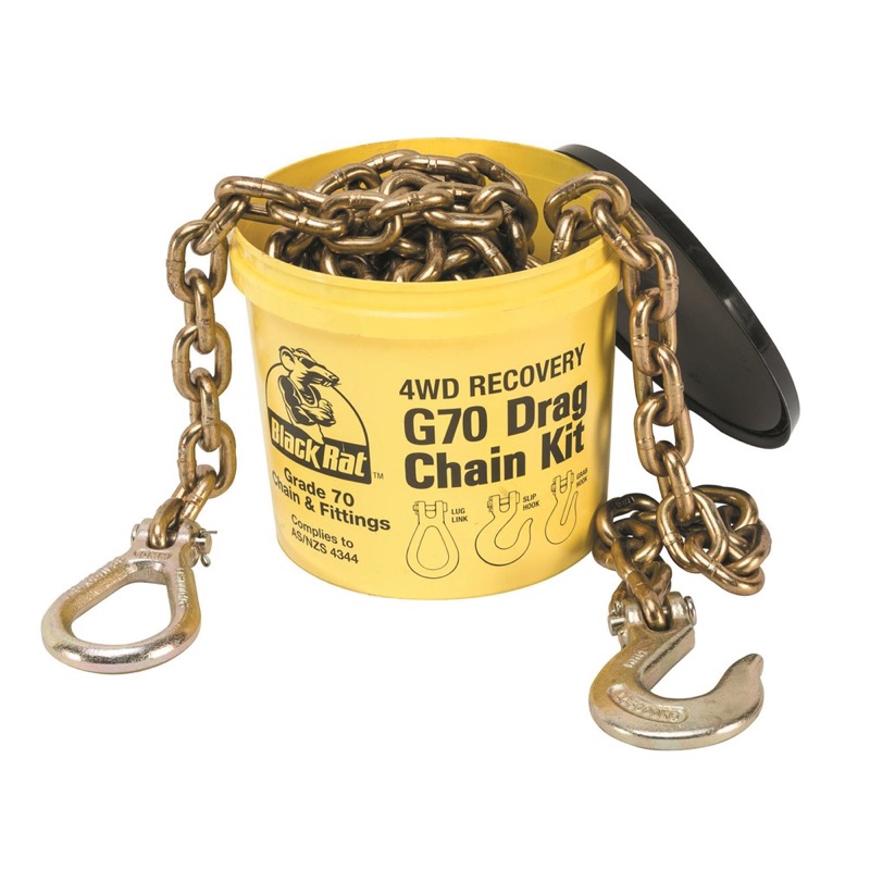 Beaver G70 Gold Drag Chain Kit with Lug Link and Slip Hook 8mm