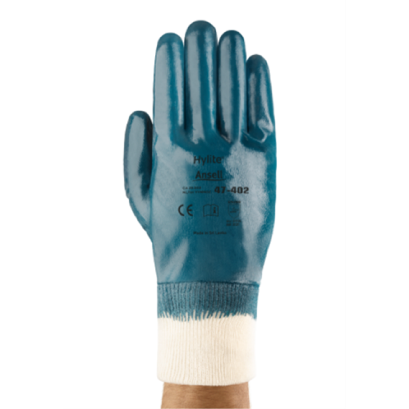 Ansell Hylite Full Nitrile Glove Blue x Size 9