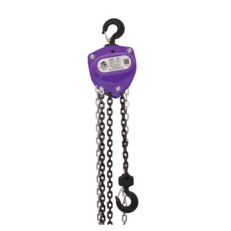 Beaver 3S Industrial Manual Chain Blocks (1.5-3m Standard Lift) 1t