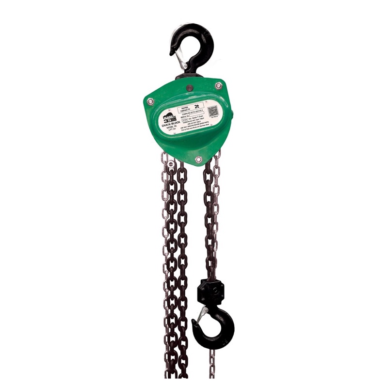 Beaver 3S Industrial Manual Chain Blocks with Overload Protection (6m Standard Lift) 2t