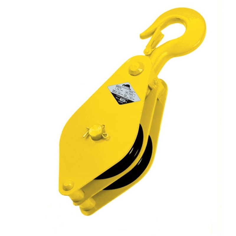 Beaver Double-Hand Operated Sheave Blocks with Swivel Hook 63mm