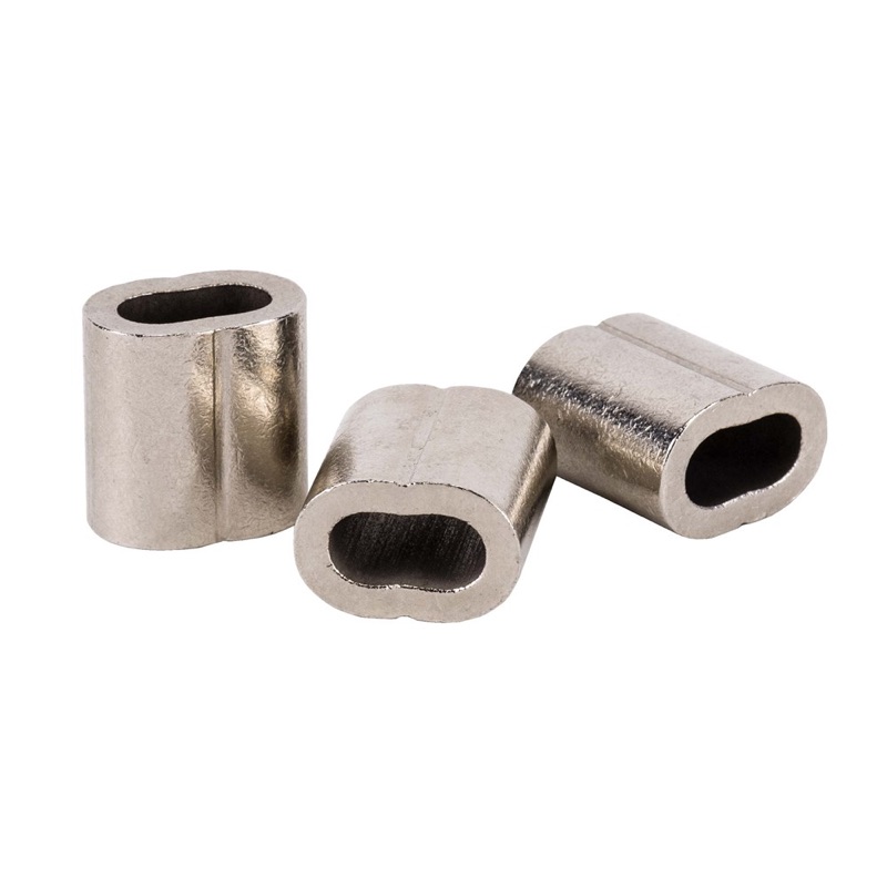 Beaver Wire Rope Nickle Plated Copper Ferrules 1.8mm x 3.6mm x 1.05mm