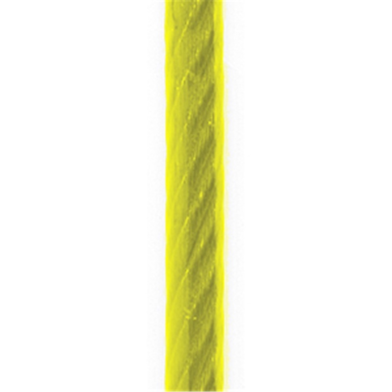Beaver G1570 PVC Coated Galvanised Wire Rope With a Fibre Core - 6x19 (Yellow) 4mm x 6mm