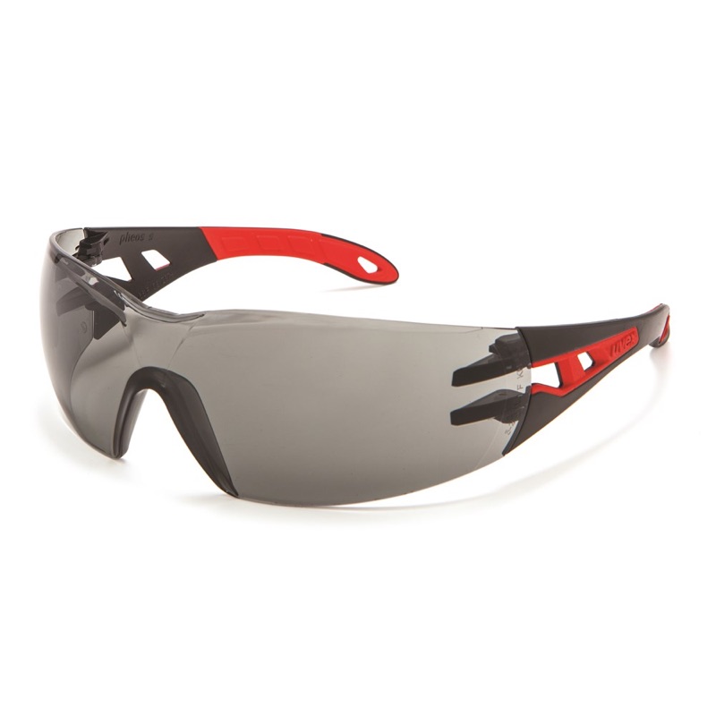 UVEX Pheos Safety Glasses Grey/Black/Red