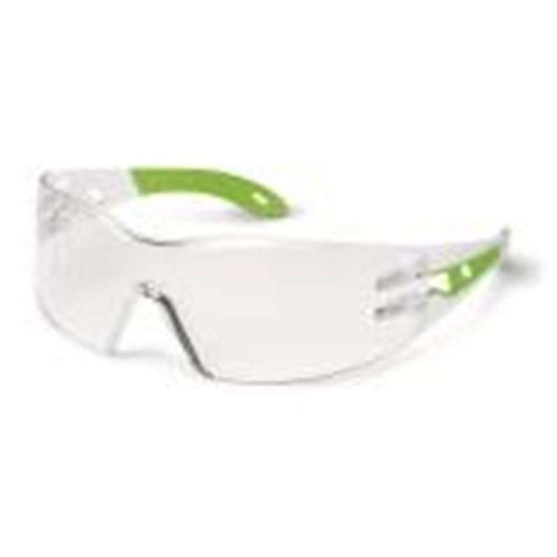 UVEX Pheos Safety Glasses Clear/White/Lime
