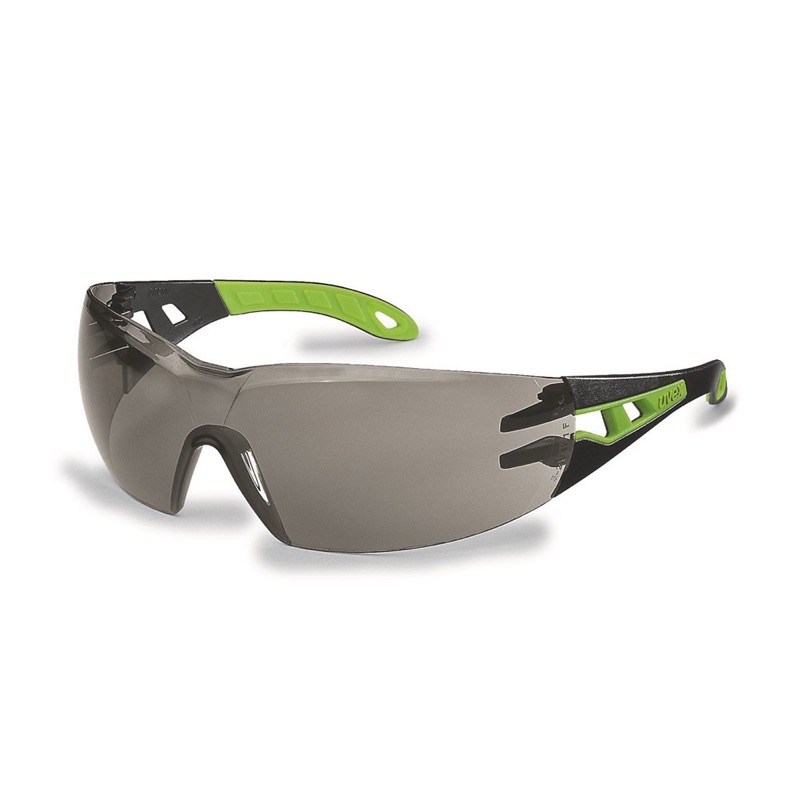 UVEX Pheos Safety Glasses Grey/Black/Green