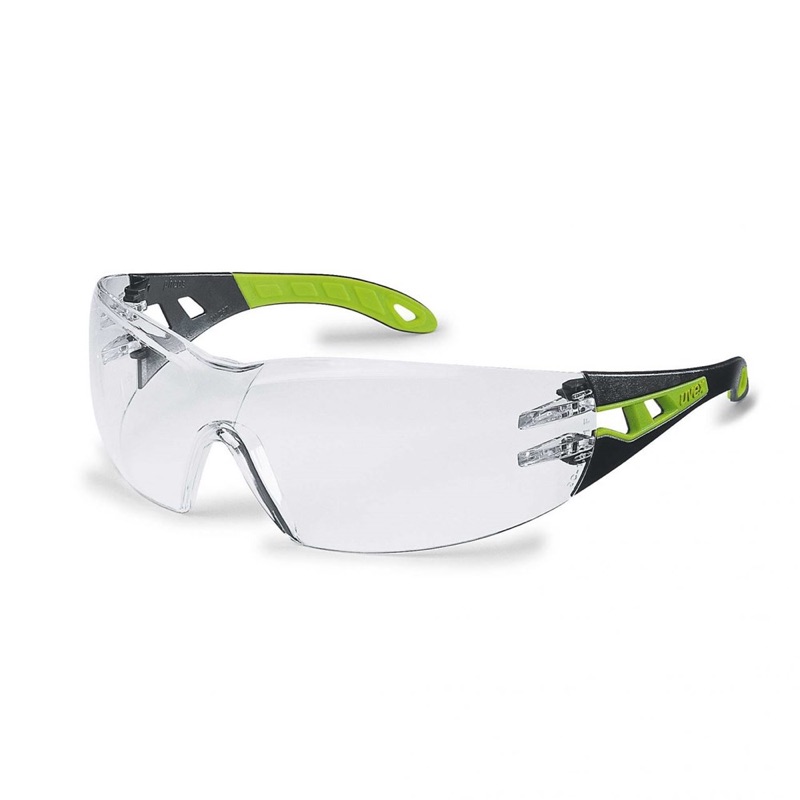UVEX Pheos Safety Glasses Clear/Black/Green