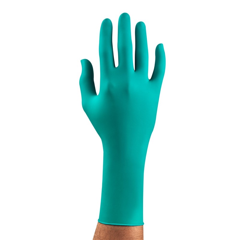 Ansell TouchNTuff Extended Cuff Textured-Grip Nitrile Disposable Gloves Small
