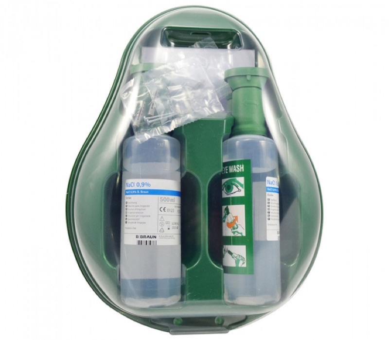 Braun Eye Wash 2 x Eye Shower 500ml plus Wall plate
