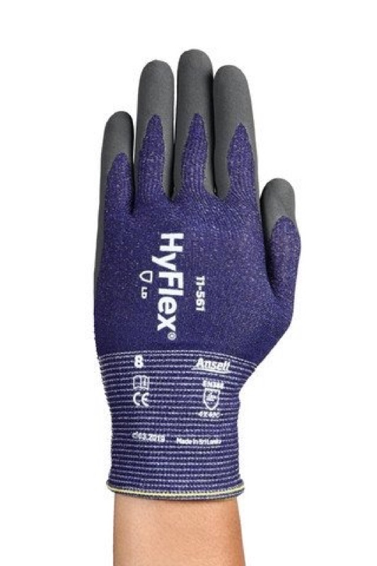 Ansell HyFlex Cut Resistant Glove Indigenous Blue/Grey x Size 8