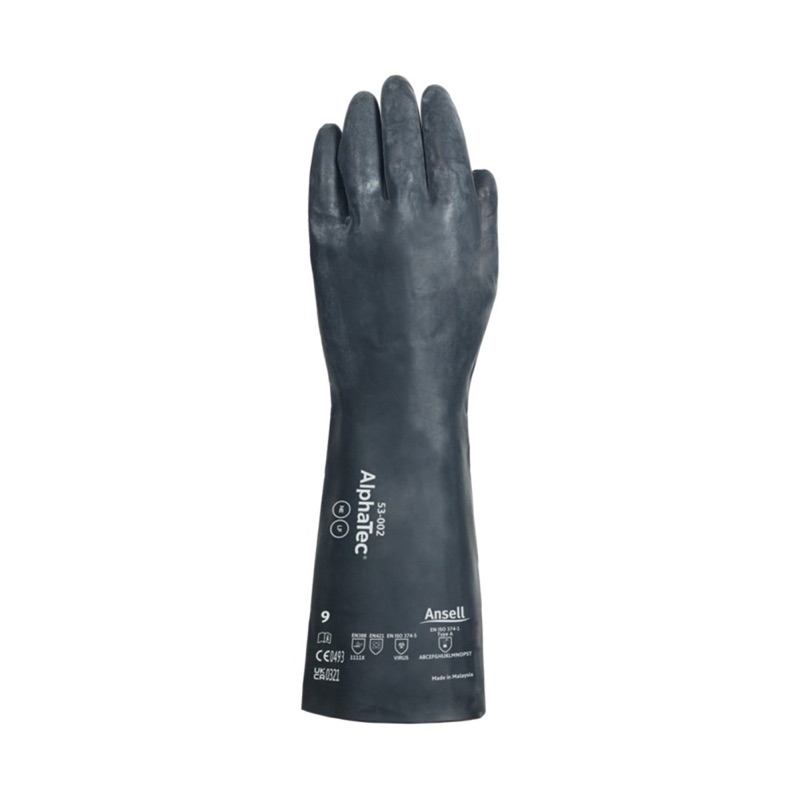 Glove Ansell Chemical AlphaTec 53 002 Extreme NeoDiamond Grip Black x Size 7