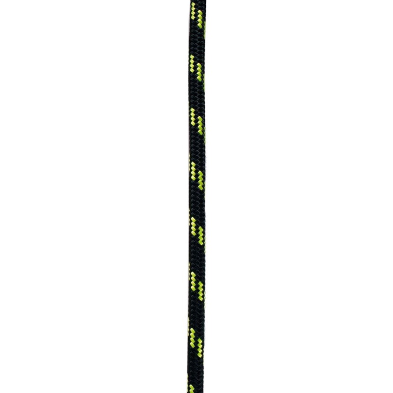 11mm Static Kermantle Rope Black With Yellow Fleck