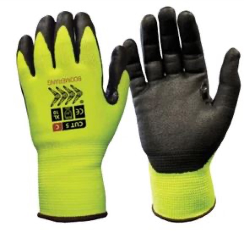 Boomerang Maaraka Nitrile Cut C Glove Vending Pack Fluro Yellow x Size 2 Extra Large