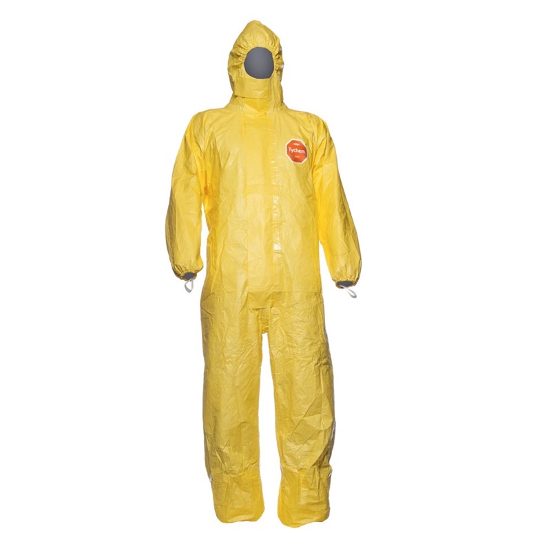 Coveralls Dupont Tychem 2000 TCCHA5TYL00 Chemical Suit Yellow x Size 2XL