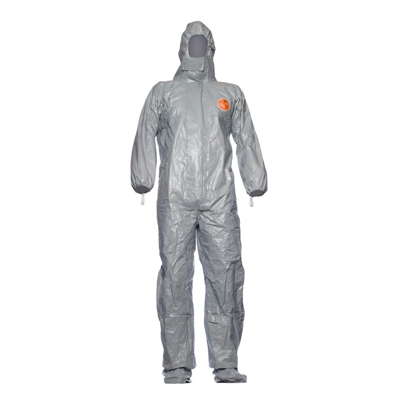 Dupont Tychem 6000 F Plus Coveralls with sock boots Grey x Size 2 Extra Large