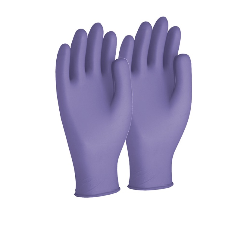 Frontier Disposable Nitrile Glove Box of 200 Purple Blue x Size Large