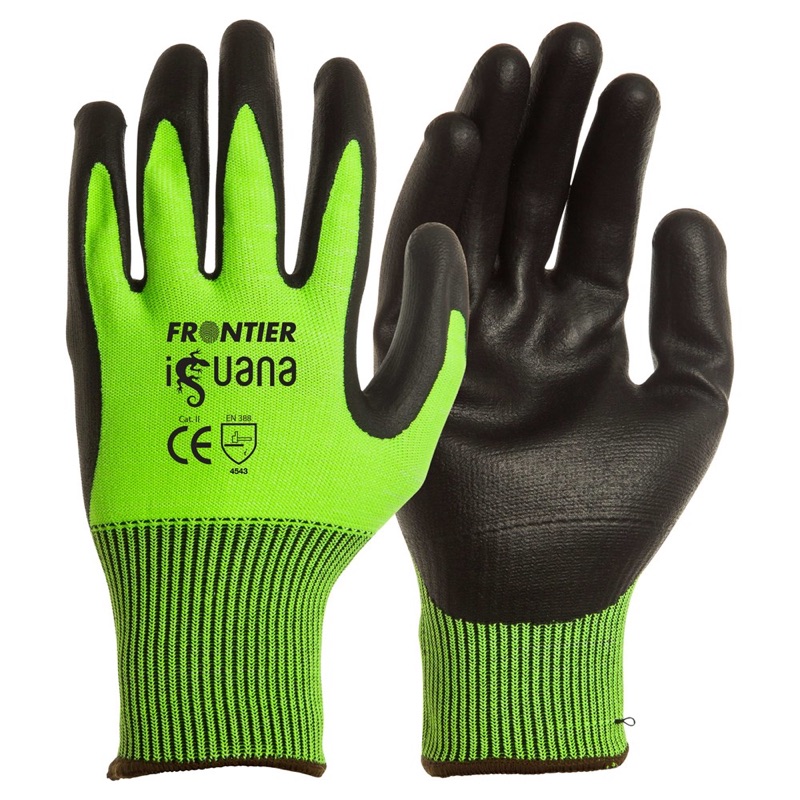 Frontier Iguana Cut 5 Nitrile Glove Fluro Lime x Size Extra Large