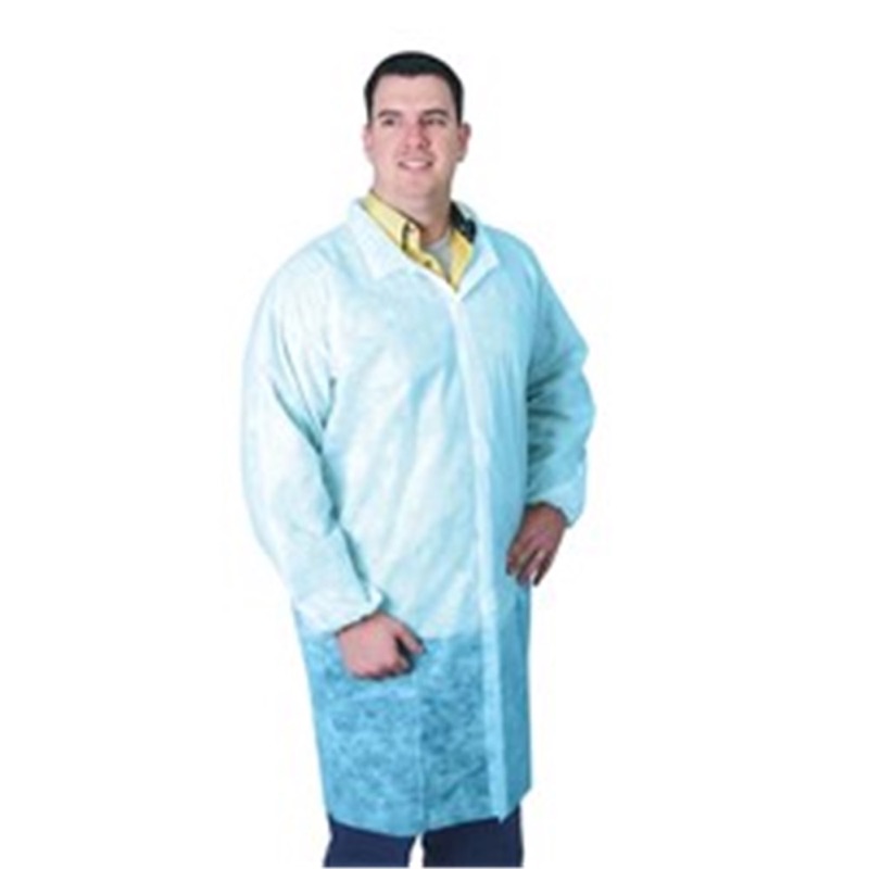 Frontier Disposable Lab Coat with Grip Tab Blue x One Size Fits All