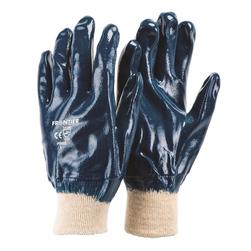 Frontier Nitrile Full Dipped Glove Blue x Size Medium