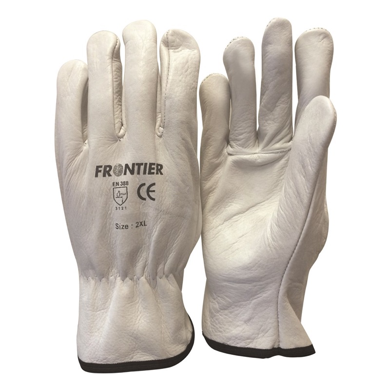 Frontier Standard Cowgrain Rigger Glove White x Size 2 Extra Large