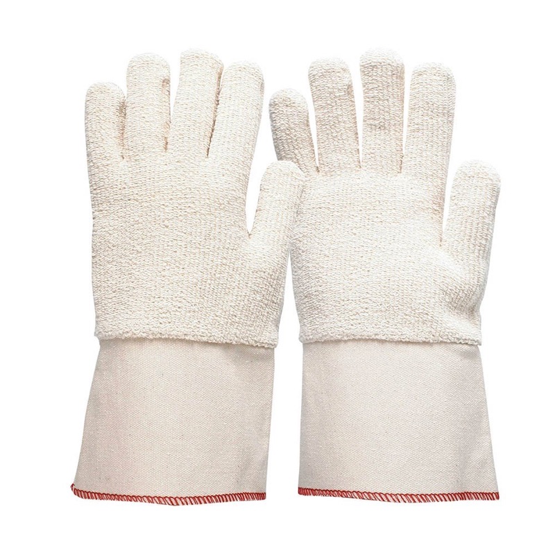 Frontier Terrycord Glove White x 10cm Cuff Size L