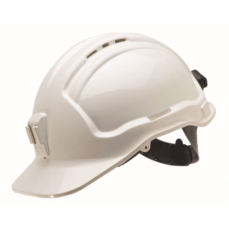 Frontier Miners Lamp Bracket Hard Hat White x One Size Fits All