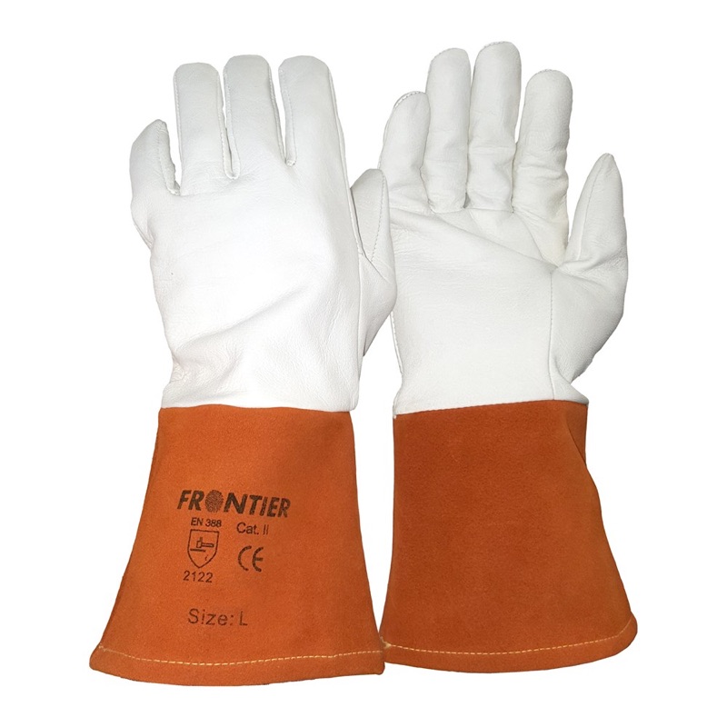 Frontier Power Touch Tig Glove Orange Grey Size Large