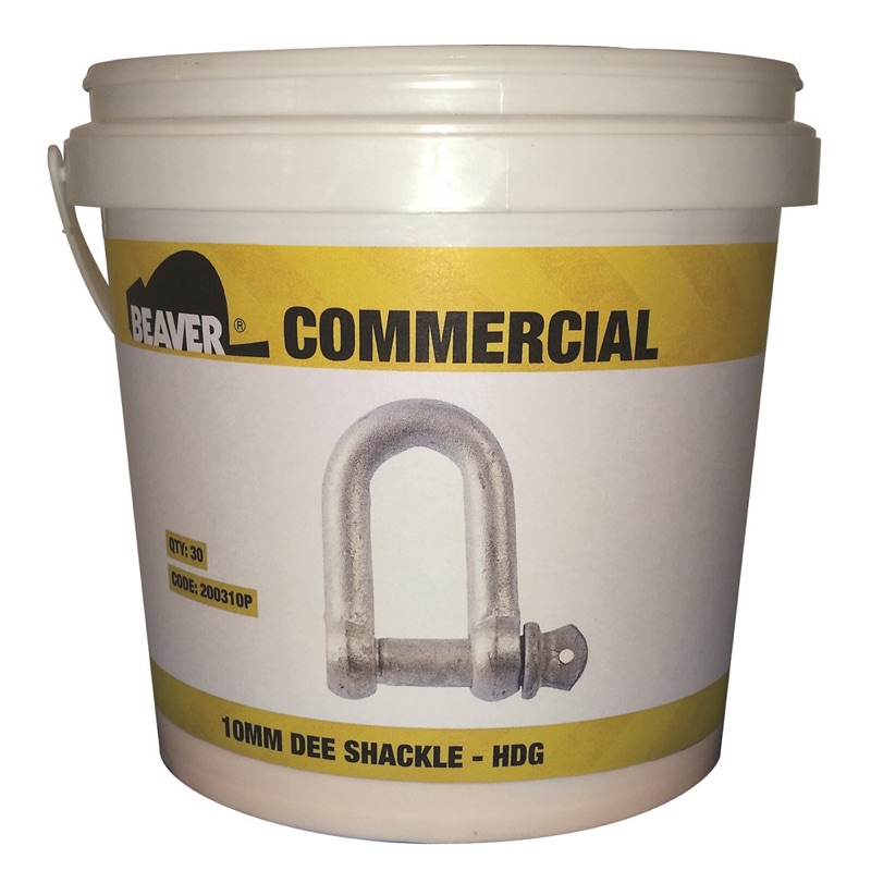 Beaver Hot Dipped Galvanised Commercial Dee Shackles (Pail) 16mm