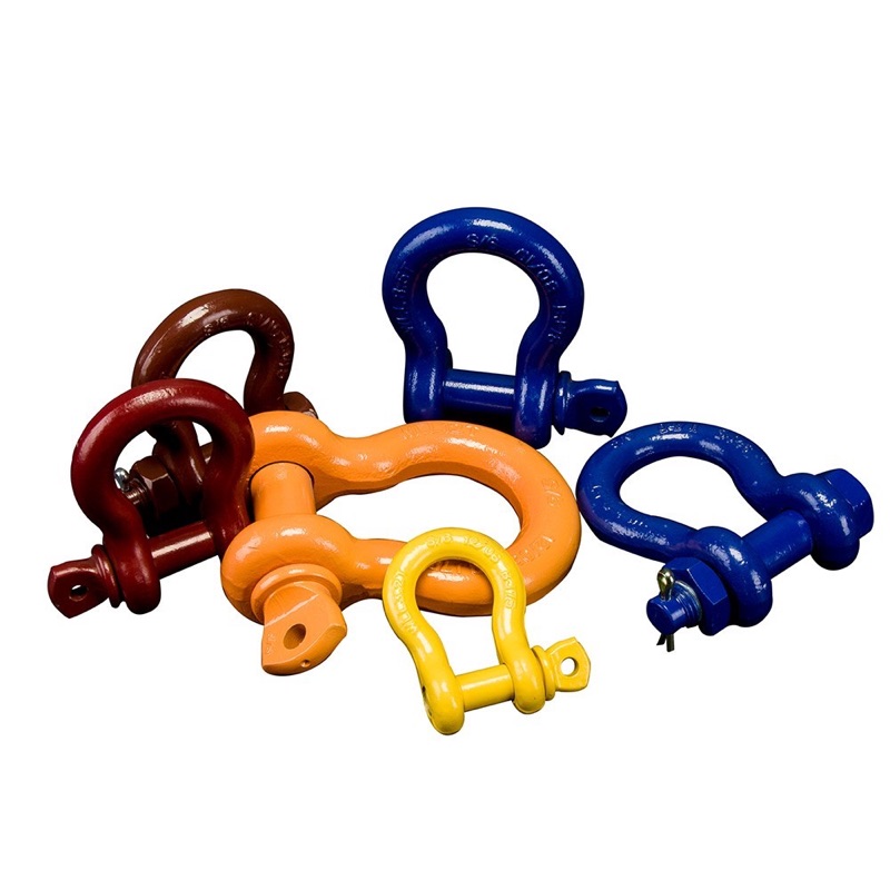 Beaver Colour Coded Screw Pin Bow Shackles 1t