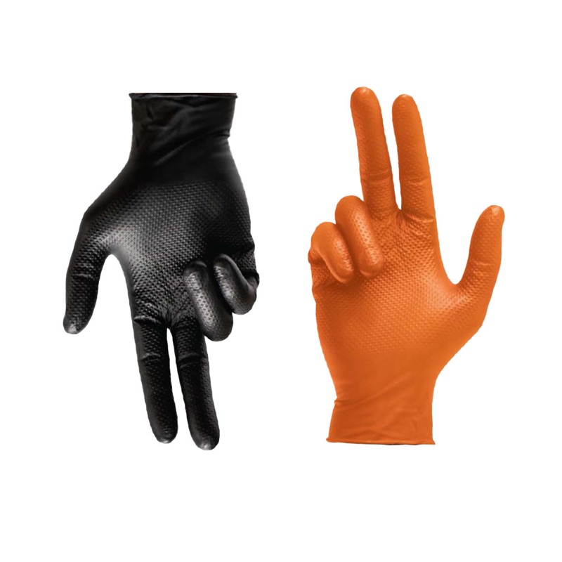 Mack Traction Nitrile Disposable Glove Box 50 Black x Size 2XL