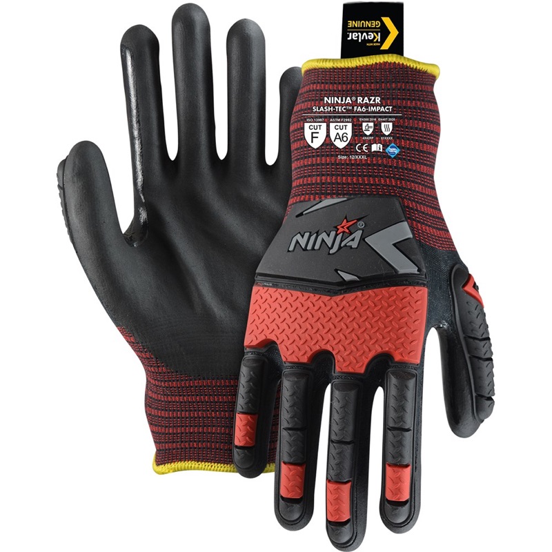 Ninja Razr Slash-Tech FA6-Impact Cut F Glove Black x Size 2XL
