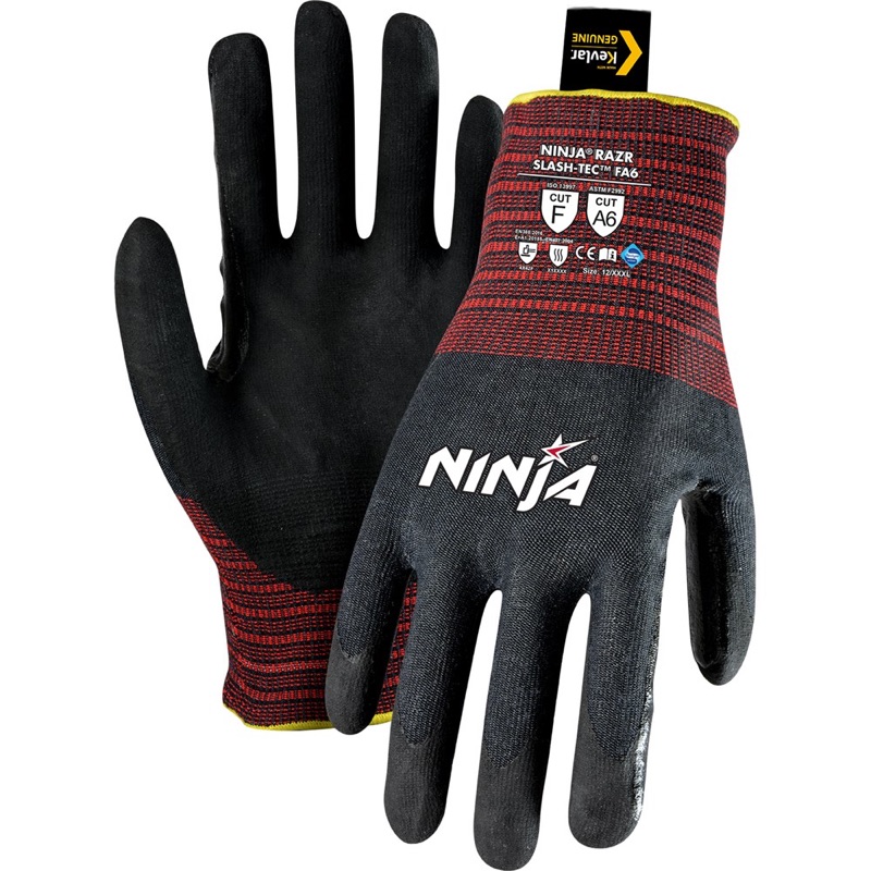 Ninja Razr Slash-Tec FA6 Cut F Glove Black x Size 2XL