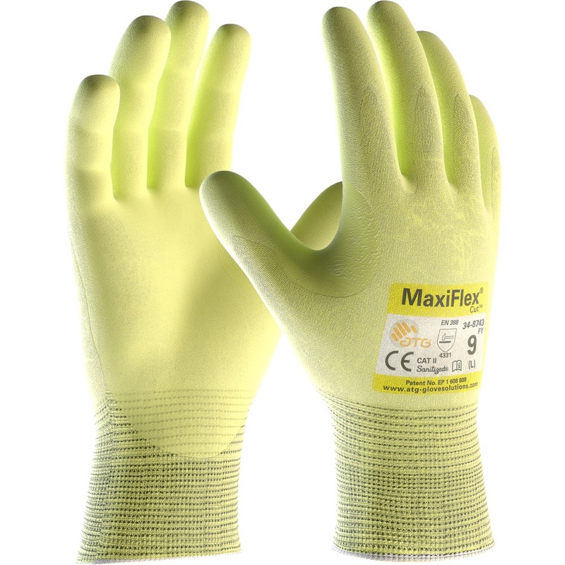 ATG Ultra HiVis Maxicut Ultimate Glove Fluro Yellow x Size 8