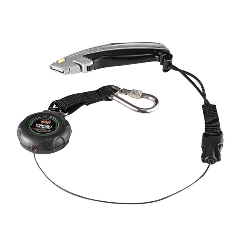 Ergodyne 19301 Squids 3001 Retractable Tool Lanyard with Carabiner and Loop Attachments