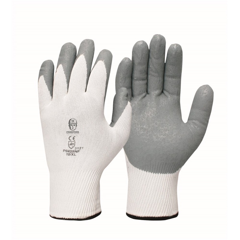 Frontier Takt Breathable Nitrile Foam Coated Glove Grey/ White x Size 8