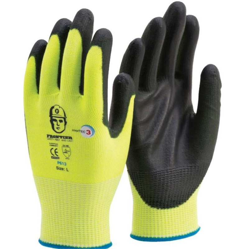 Frontier CoolTec3 High-Vis Glove Fluro Yellow x Size Medium